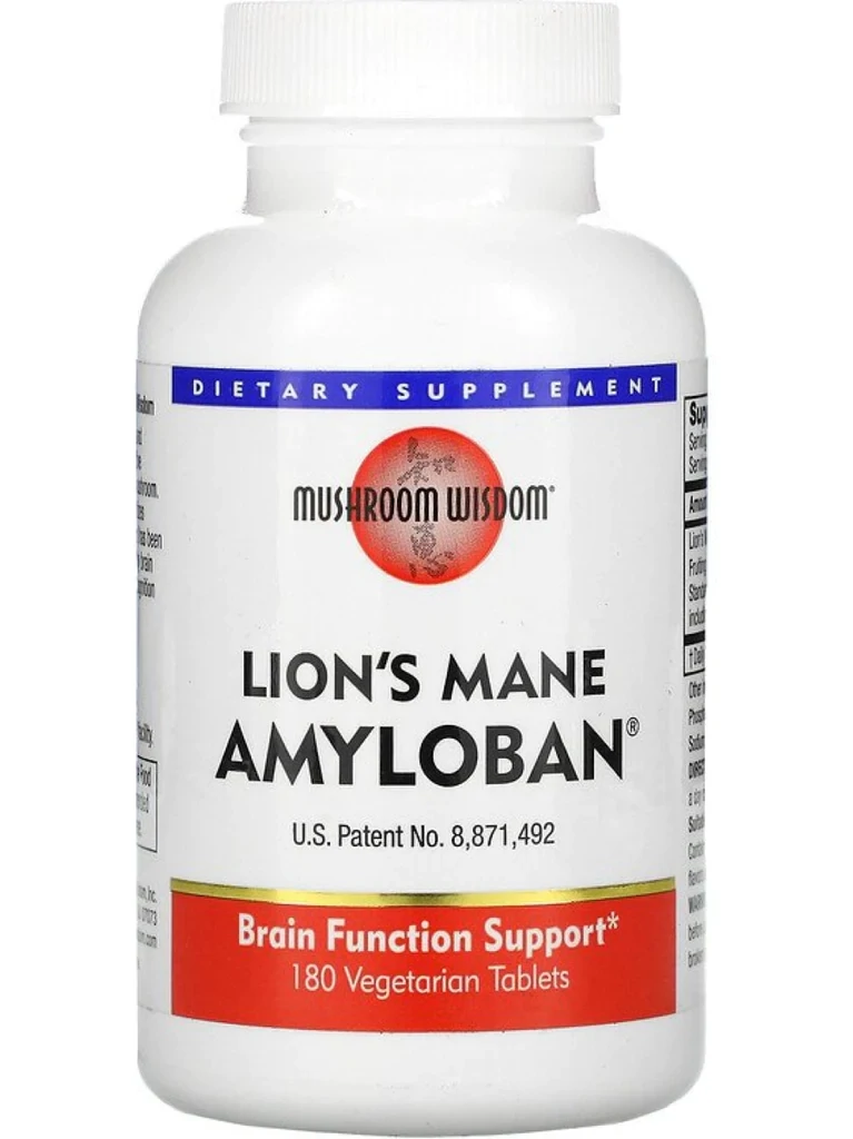 Mushroom Wisdom Lion&#39;s Mane Amyloban 180ct