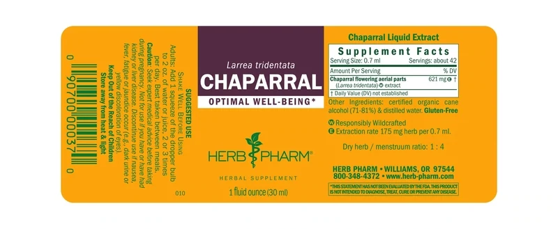 HERB PHARM Chaparral 1 Fl. Oz.