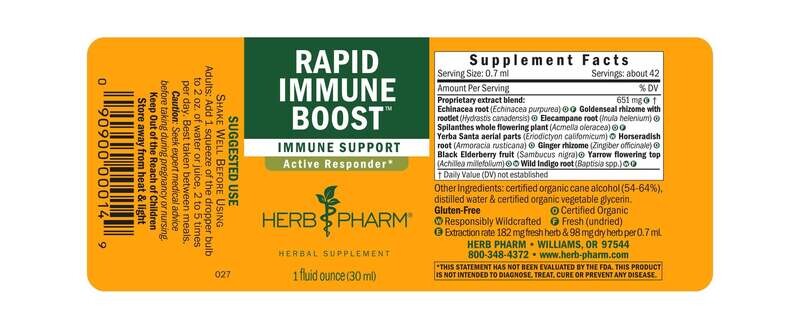 HERB PHARM  Rapid Immune Boost 1Fl. Oz.