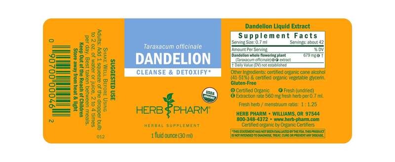 HERB PHARM Dandelion 1 Fl. Oz.