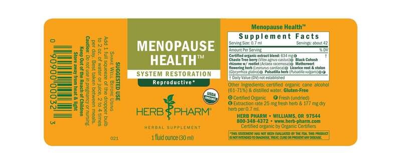 HERB PHARM Menopause Health 1Fl. Oz.