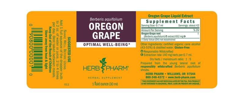 HERB PHARM Oregon Grape 1 Fl. Oz.