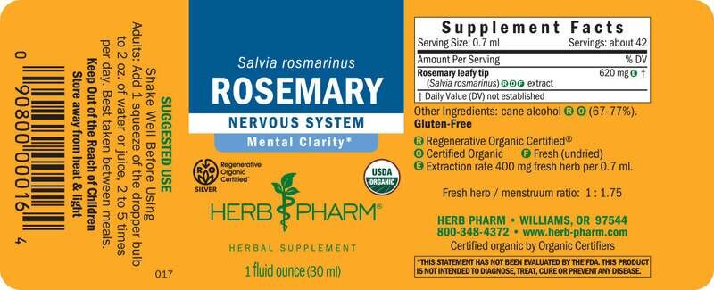 HERB PHARM Rosemary 1 Fl. Oz.