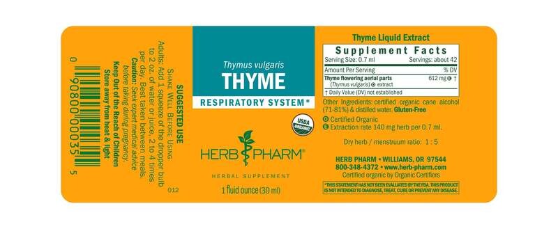 HERB PHARM Thyme 1 Fl. Oz.