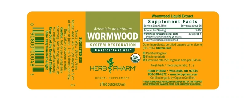 HERB PHARM Wormwood 1 Fl. Oz.