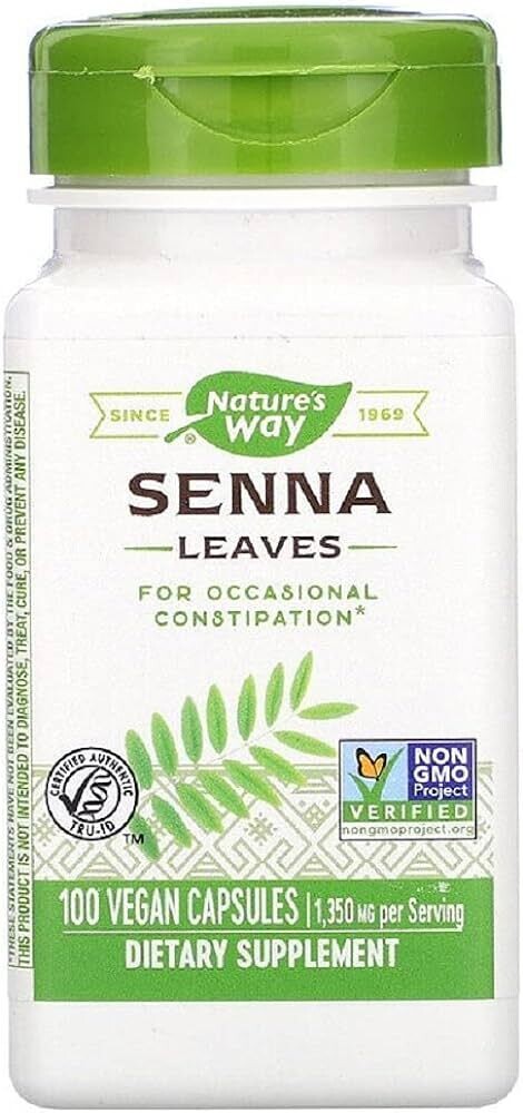 NATURE&#39;S WAY  Senna Leaves 100 Vegan Caps.