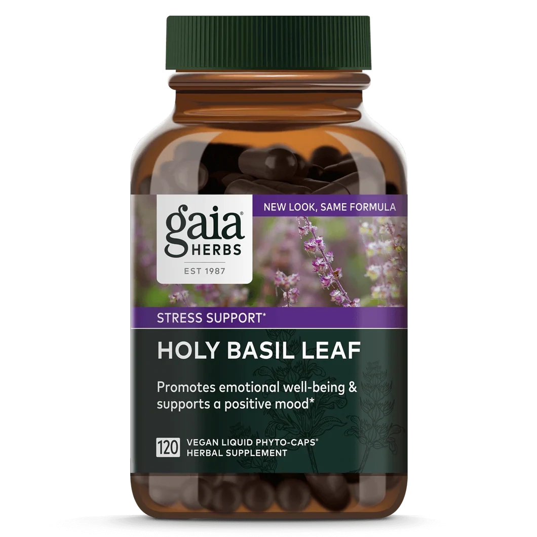 GAIA Holy Basil Leaf 120 Vegan Liq. Caps.