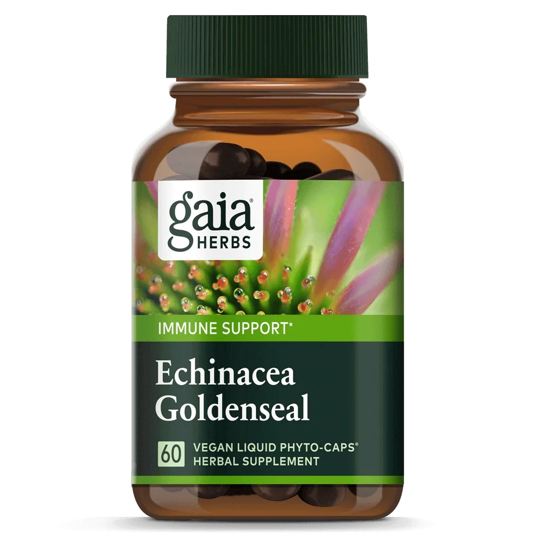 GAIA Echinacea Goldenseal 60 Vegan Liq. Phyto-Caps