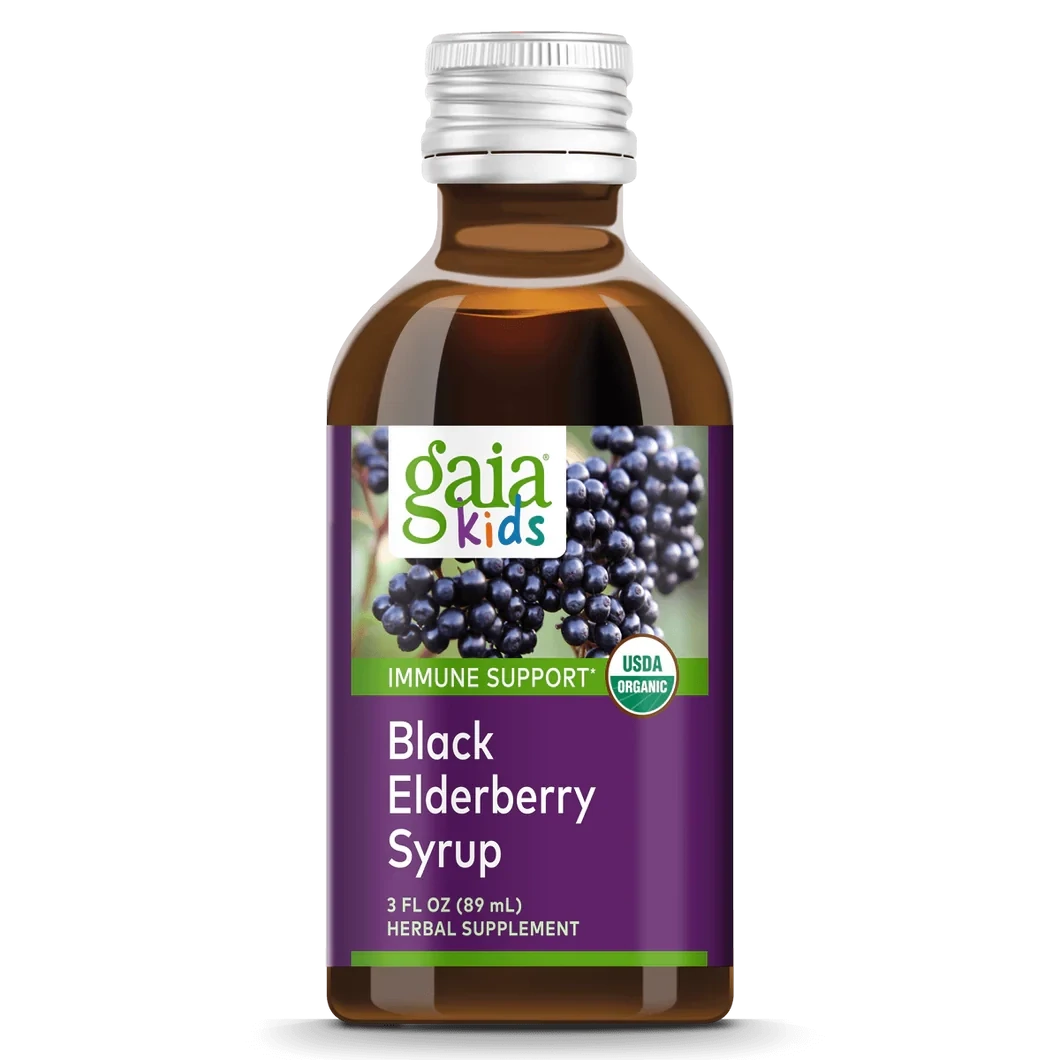 GAIA KIDS Black Elderberry Syrup 3 Fl. Oz.