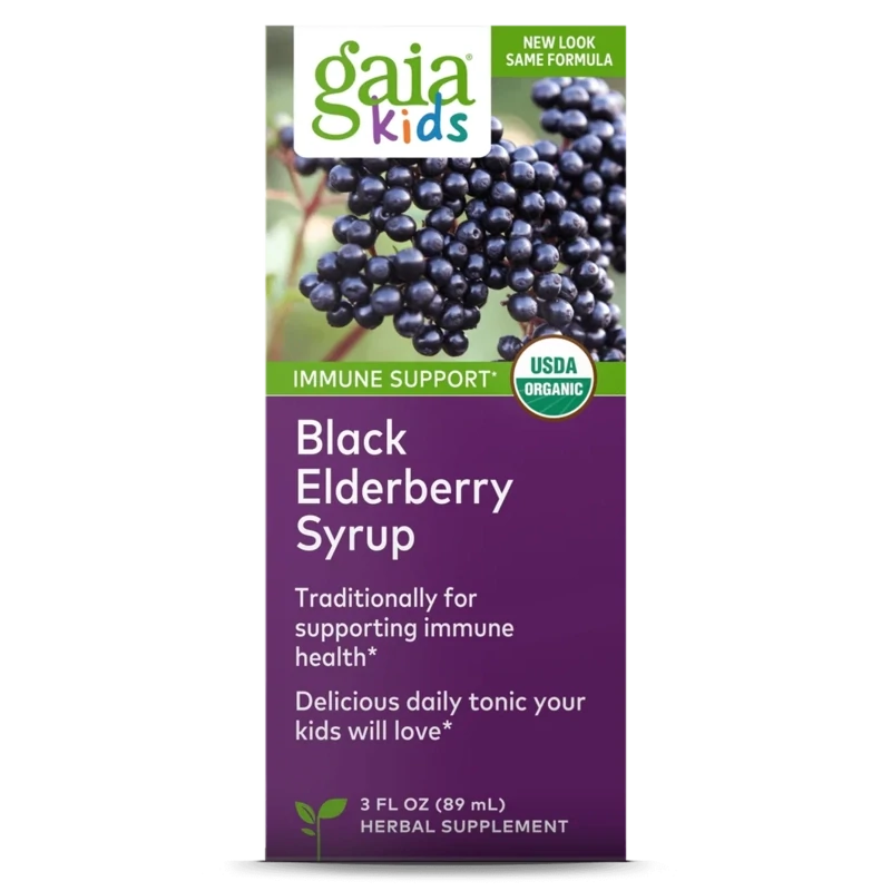 GAIA KIDS Black Elderberry Syrup 3 Fl. Oz.