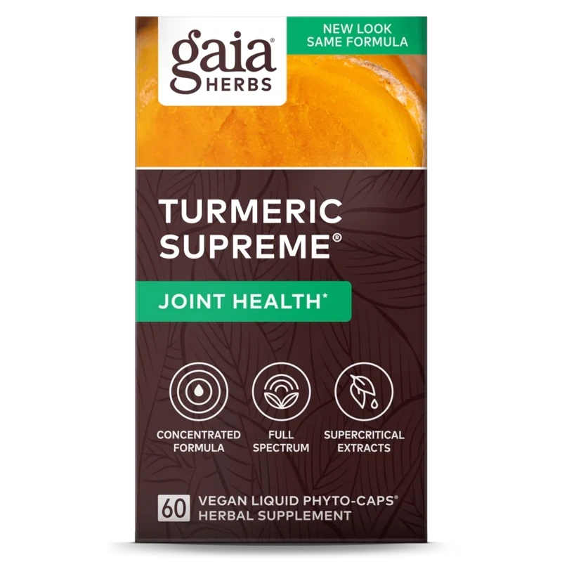 GAIA Turmeric Supreme Joint 60 Vegan Liquid Phyto-Caps