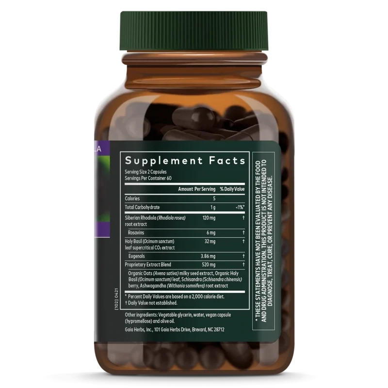 Gaia  Adrenal Health  120 Liquid Phyto-caps