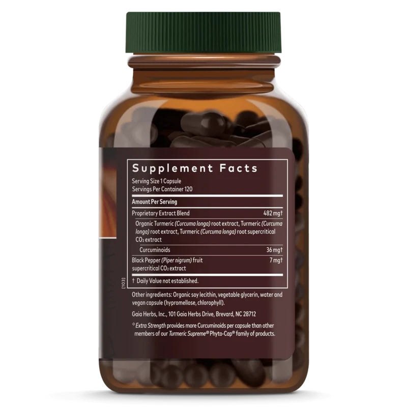 GAIA Turmeric Supreme Extra Str. 120 Vegan Liquid Phyto-Caps.