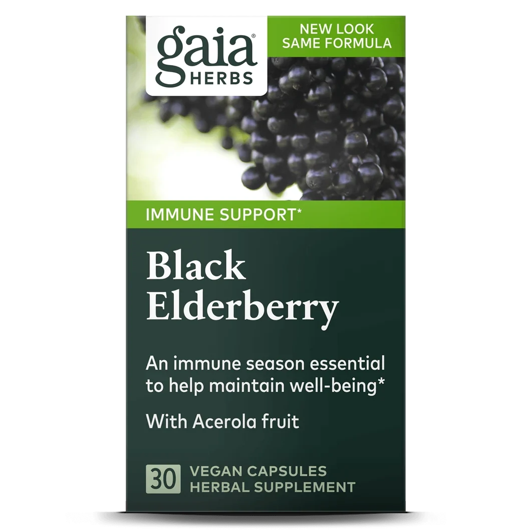 Gaia Black Elderberry 30 Caps