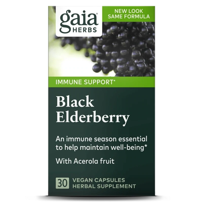 Gaia Black Elderberry 30 Caps