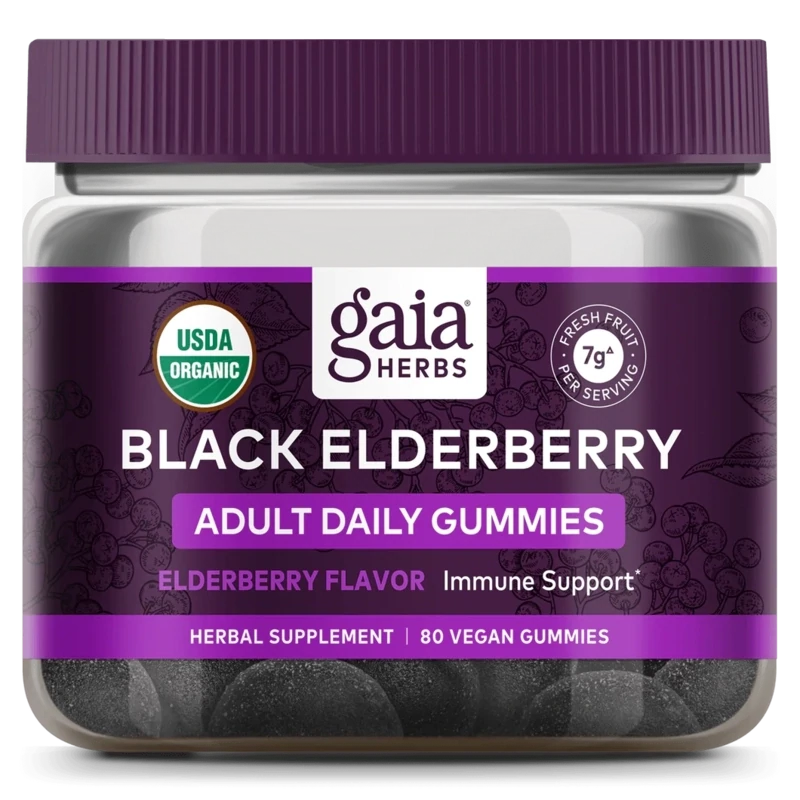 Gaia Everyday Elderberry Gummies 80 count