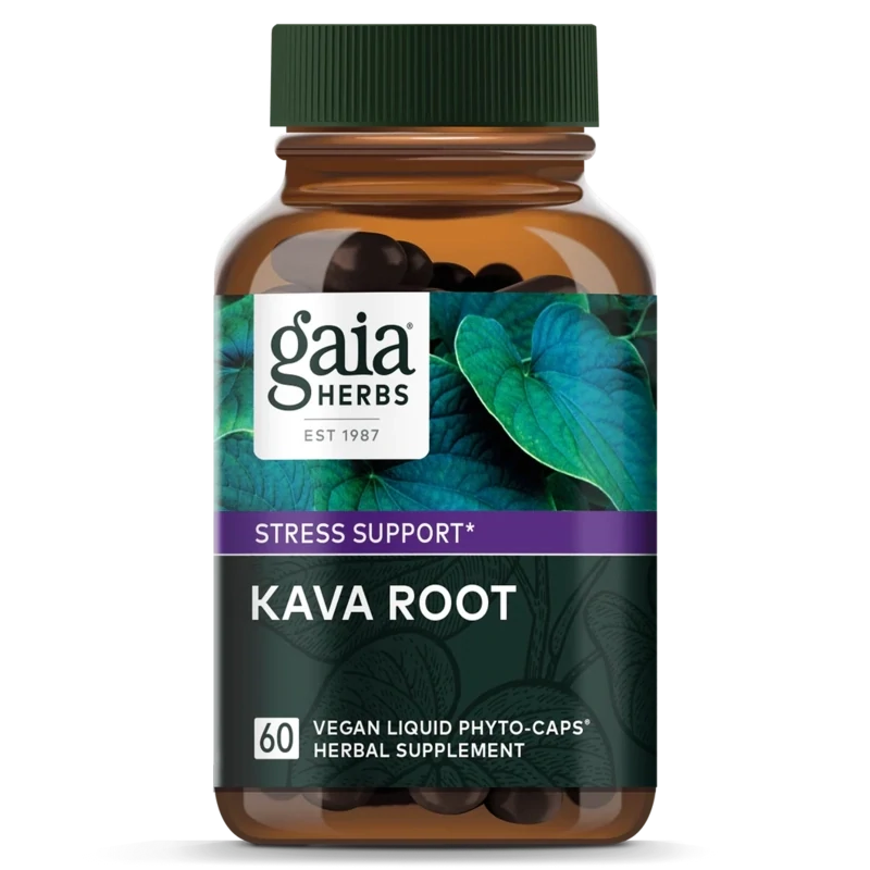 Gaia Herbs Kava Root 60 Vegan Phyto Liq. Caps.