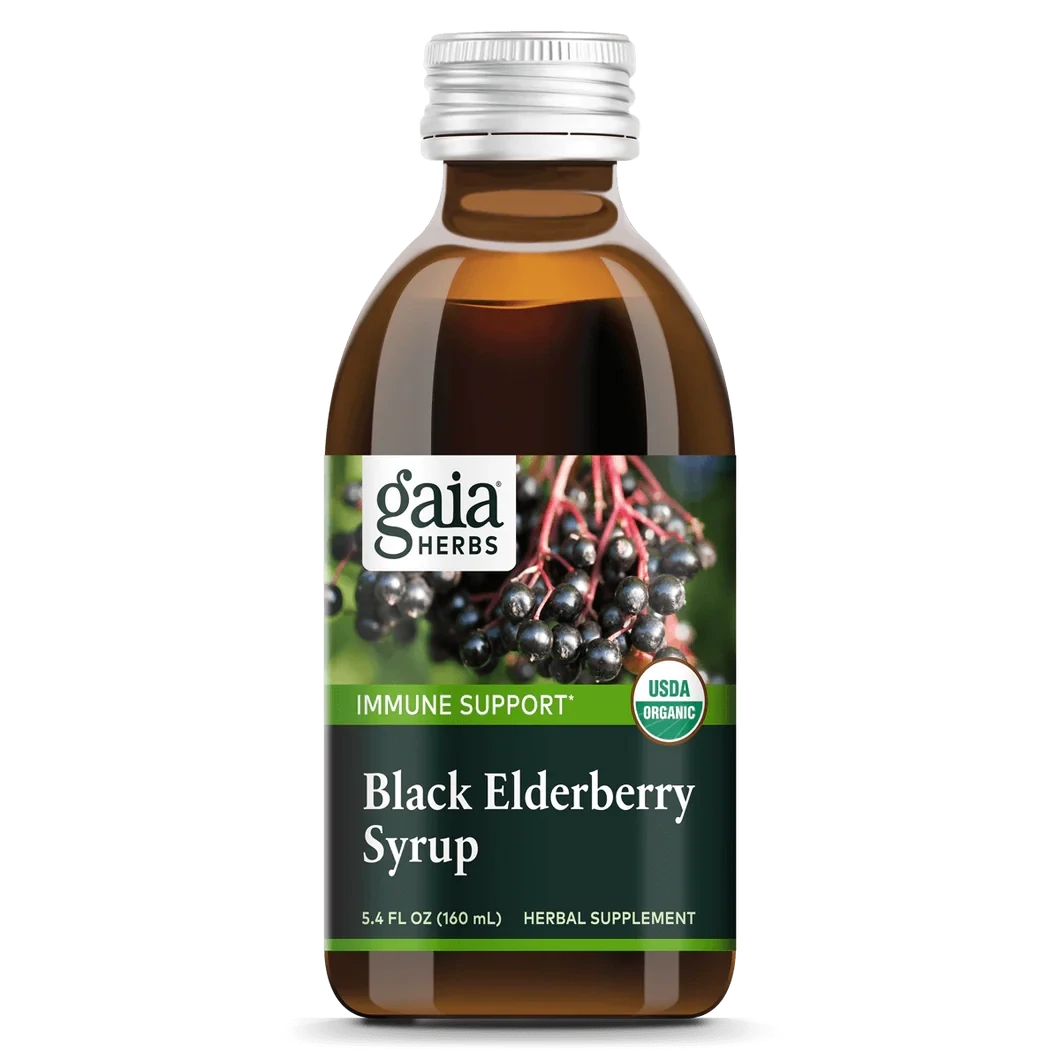 Gaia Herbs Organic Black Elderberry Syrup 5.4 fl oz