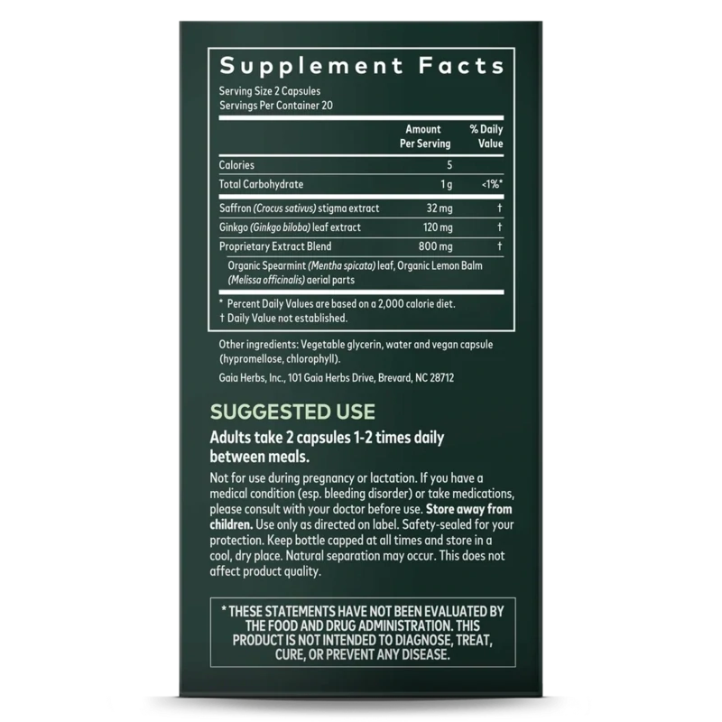 Gaia Nootropic Focus 20 Caps