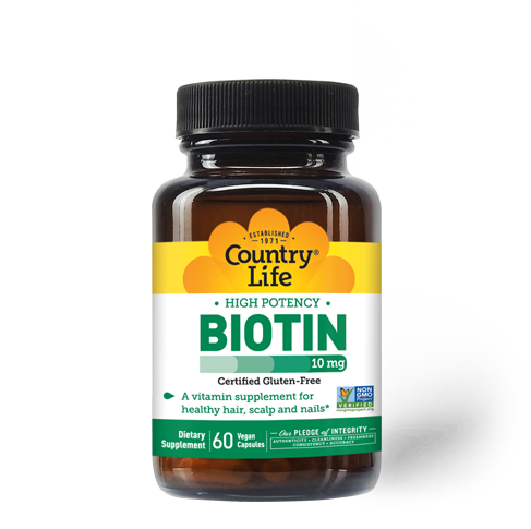COUNTRY LIFE Biotin 10 mg. 60 Vegan Caps.