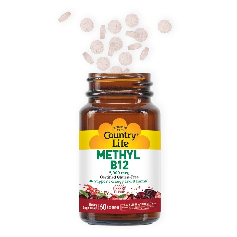 COUNTRY LIFE Methyl B12  5000 mcg. 60 Lozenges