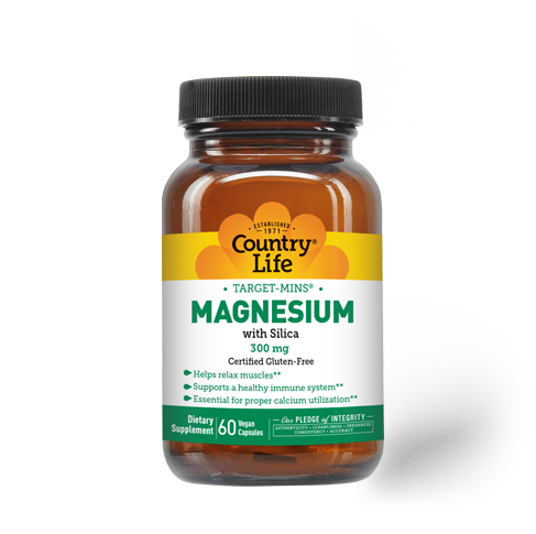 COUNTRY LIFE Magnesium Caps 300 mg. 60 Vegan Caps.