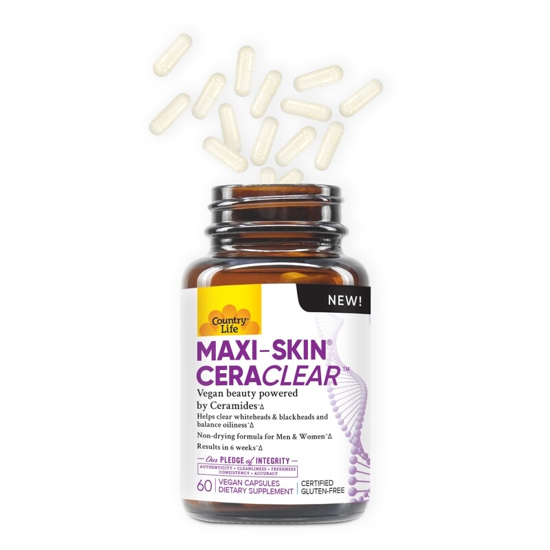 COUNTRY LIFE Maxi Skin Cera Clear 60 Vegan Caps.