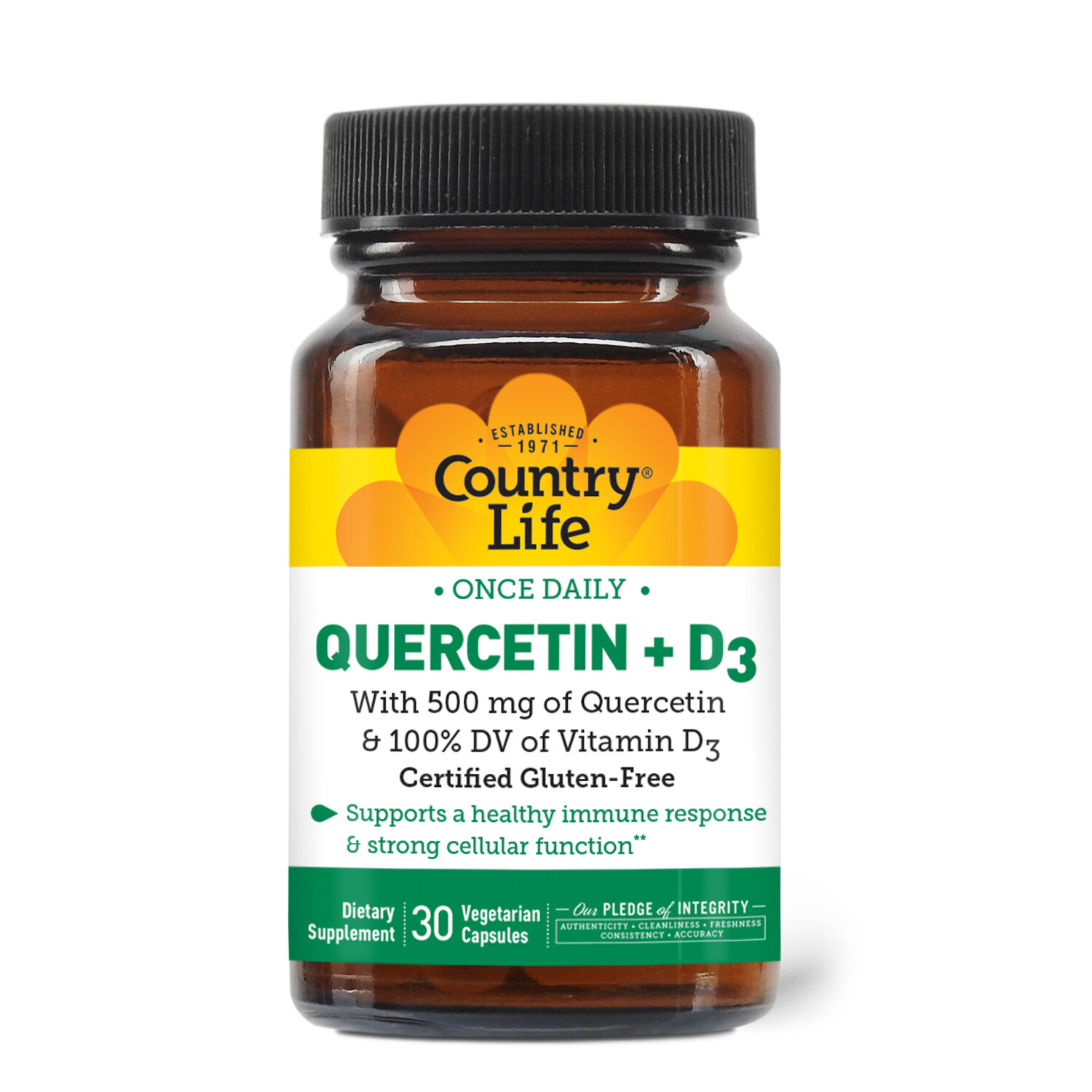 Country Life Once Daily Quercetin + D3 30 vc