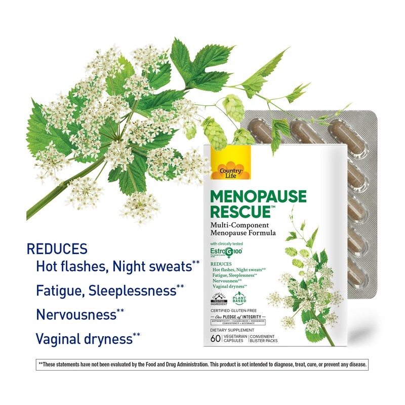 Country Life Menopause Rescue 60 veg. caps