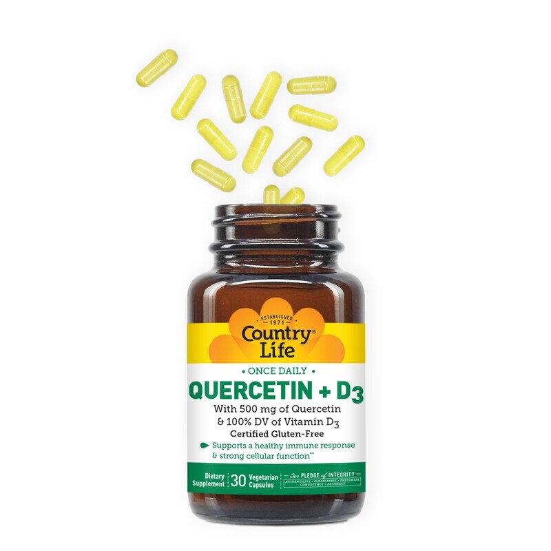 Country Life Once Daily Quercetin + D3 30 vc