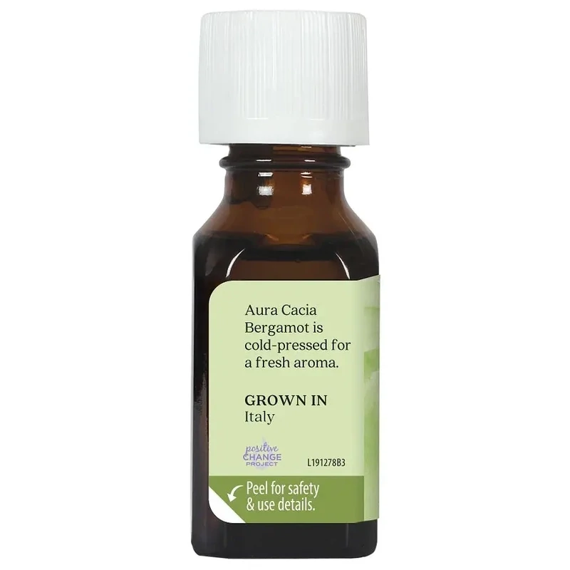 AURA CACIA Bergamot Essential Oil .5 Fl. Oz.