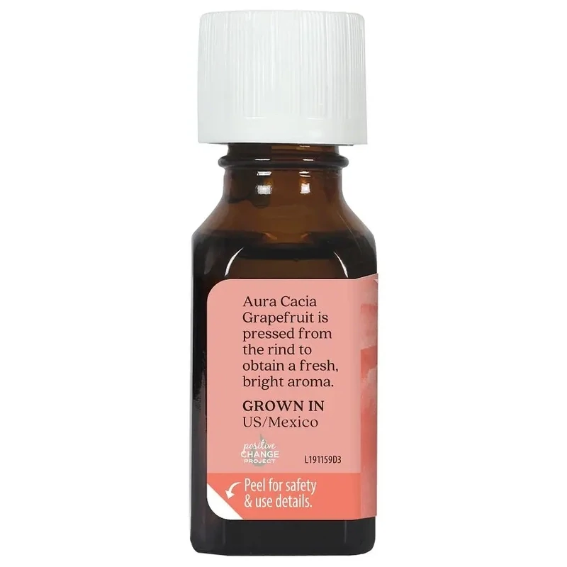AURA CACIA Grapefruit Essential Oil .5 Fl. Oz.