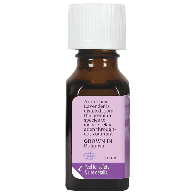 AURA CACIA Lavender Pure Essential Oil .5 Fl. Oz.