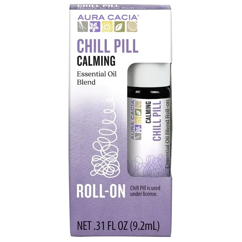 AURA CACIA Chill Pill Essential Oil Roll On .31 Fl. Oz.