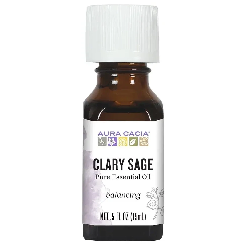 AURA CACIA Clary Sage Essential Oil .5 Fl. Oz.