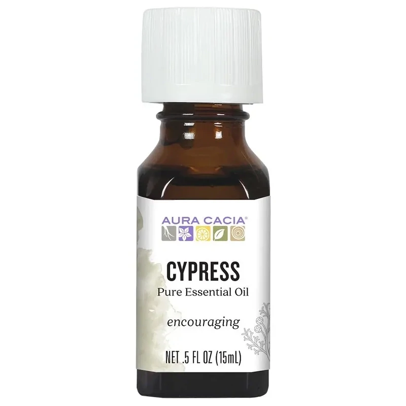 AURA CACIA Cypress Essential Oil 0.5 Fl Oz