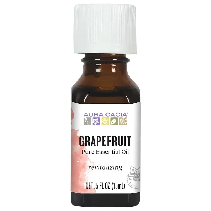 AURA CACIA Grapefruit Essential Oil .5 Fl. Oz.