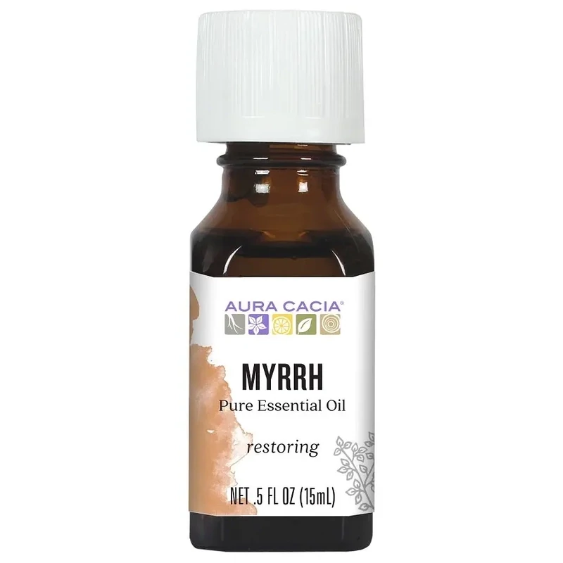 AURA CACIA Myrrh Essential Oil .5 Fl. Oz.
