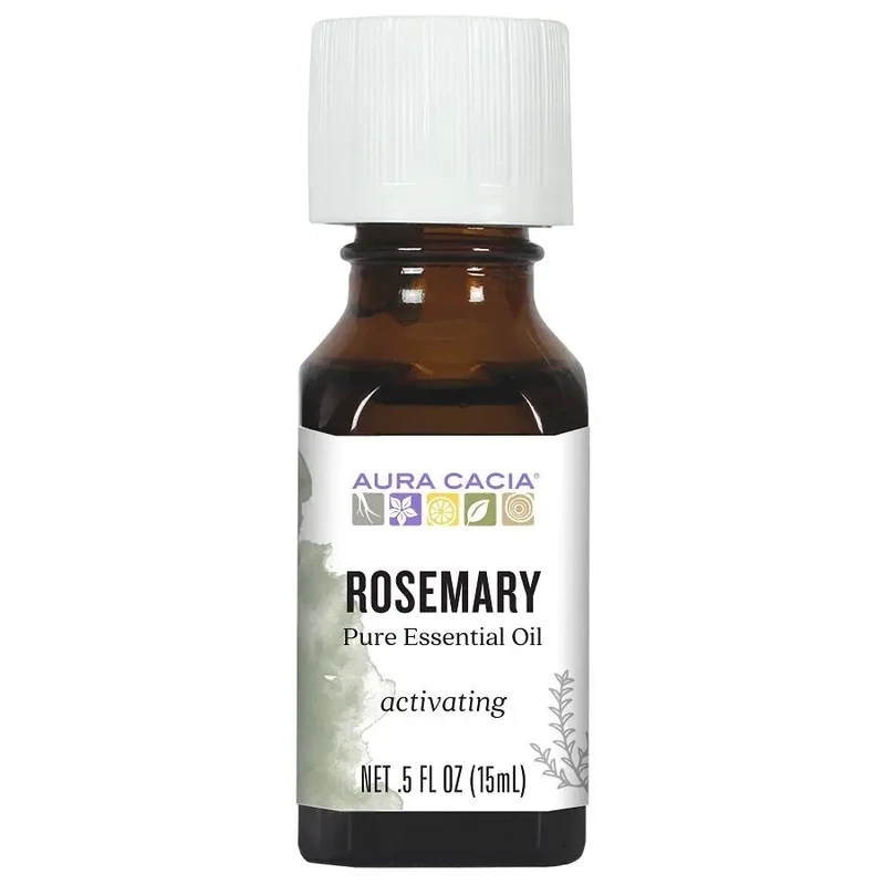 AURA CACIA Rosemary Essential Oil .5 Fl. Oz.