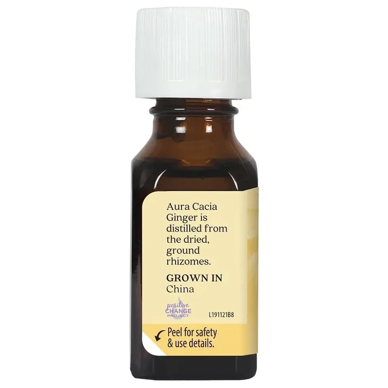AURA CACIA Ginger Essential Oil .5 Fl. Oz.