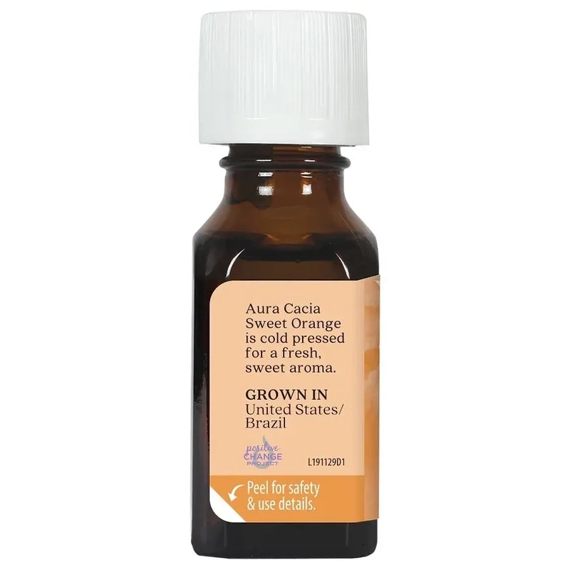 AURA CACIA Sweet Orange Essential Oil .5 Fl. Oz.