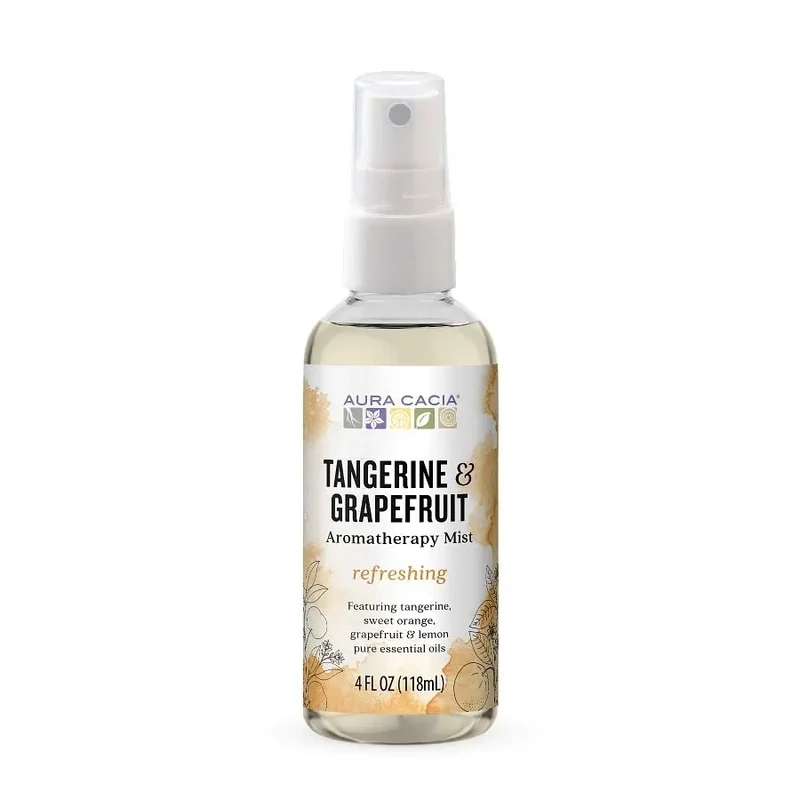 AURA CACIA Tangerine &amp; Grapefruit Room &amp; Body Mist 4 Fl. Oz.