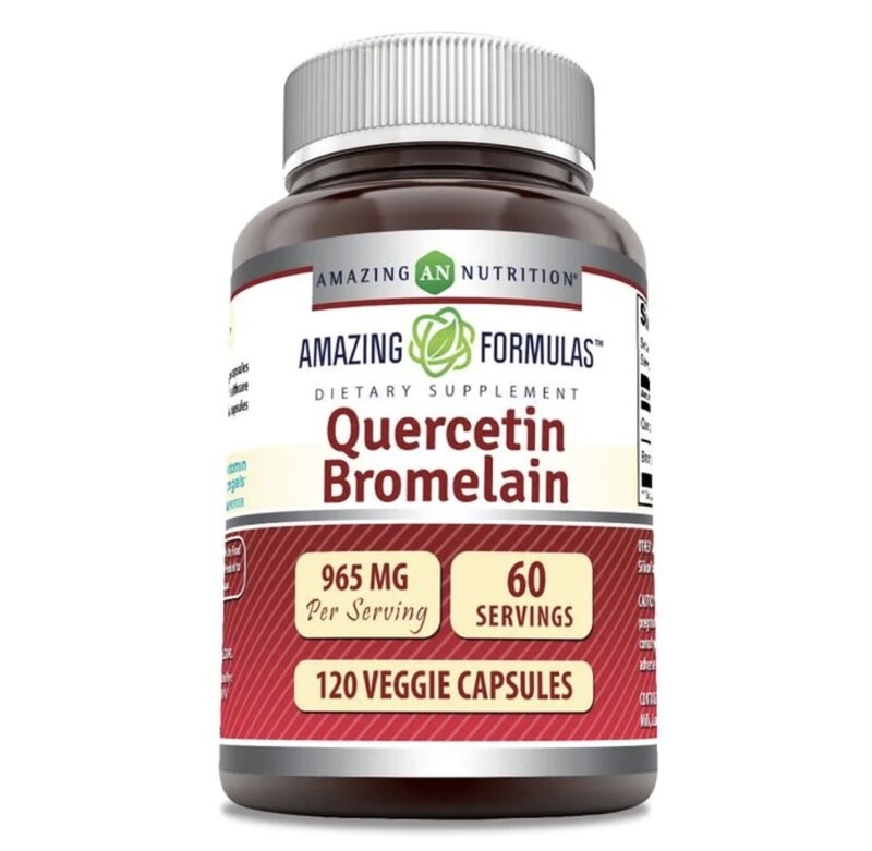 AMAZING NUTRITION Quercetin Bromelain 120 Veg. Caps.