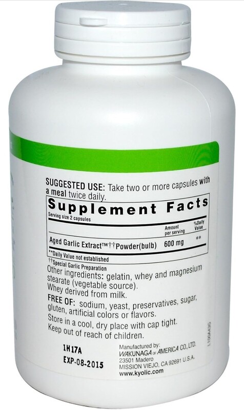 KYOLIC Garlic Cardiovascular Formula 100--300 Caps.
