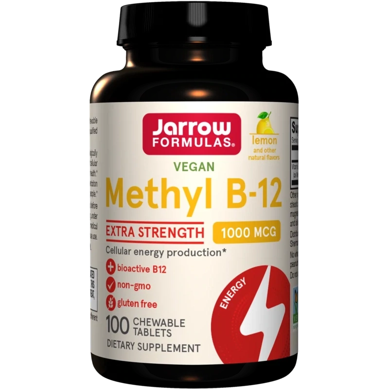 JARROW  Methyl B-12 1,000 mcg. 100 Lemon Flav. Chew Tabs.