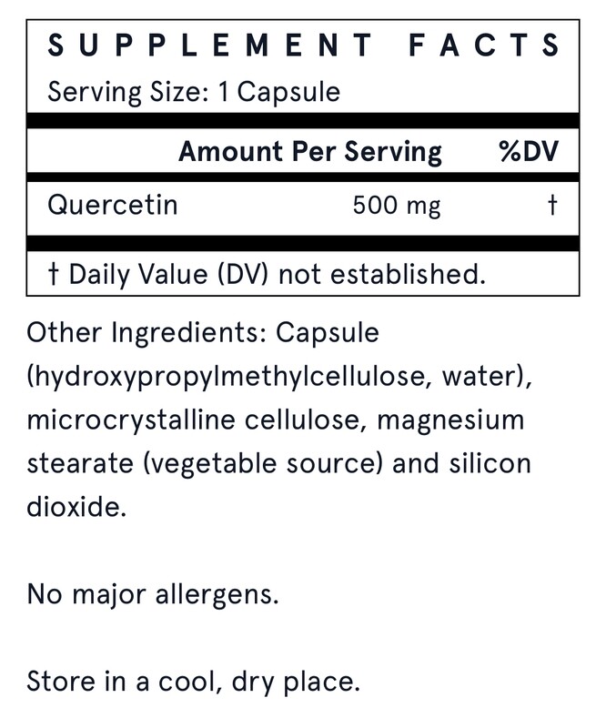JARROW Quercetin 500 mg. 100 Veg. Caps.