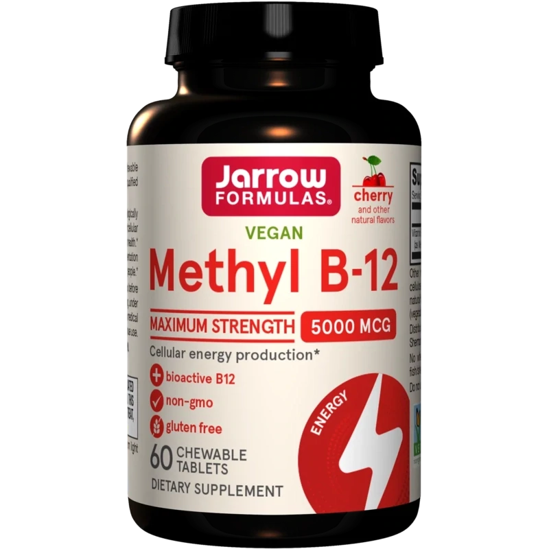 JARROW Methyl B-12 5,000 mcg. 60 Cherry Flav. Loz.