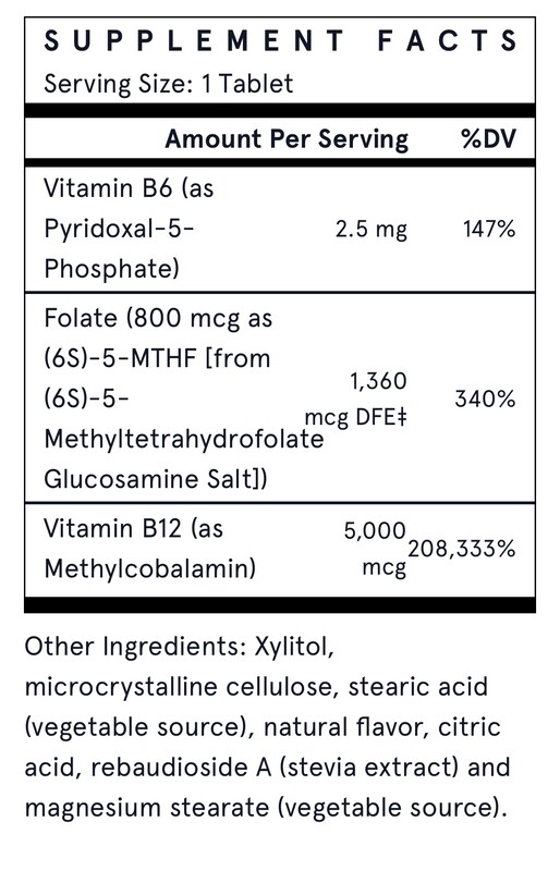 JARROW Methyl B12 5,000 mcg /Methyl Folate 800 mcg. Cherry 60 Chew. Tabs.