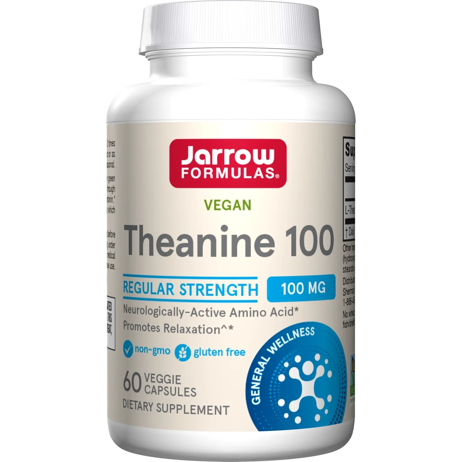 JARROW Theanine 100 mg. 60 Veg. Caps.