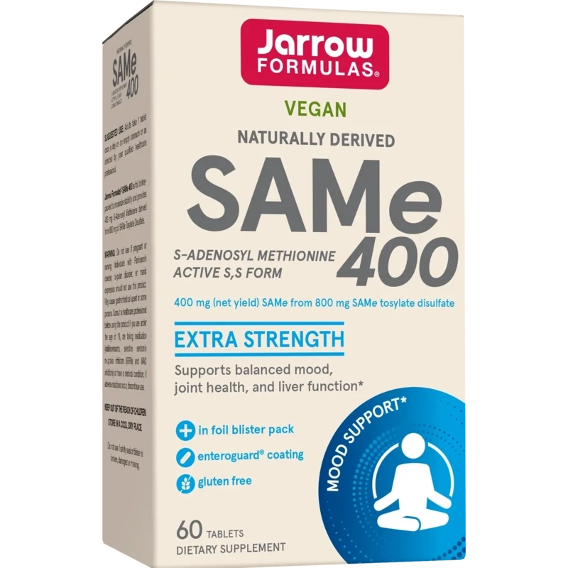 JARROW SAMe 400 mg.  60 Tabs.
